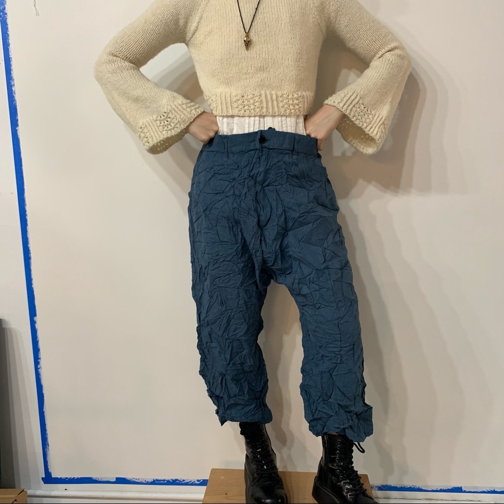 Julien David Crinkled Drop Crotch Pants!